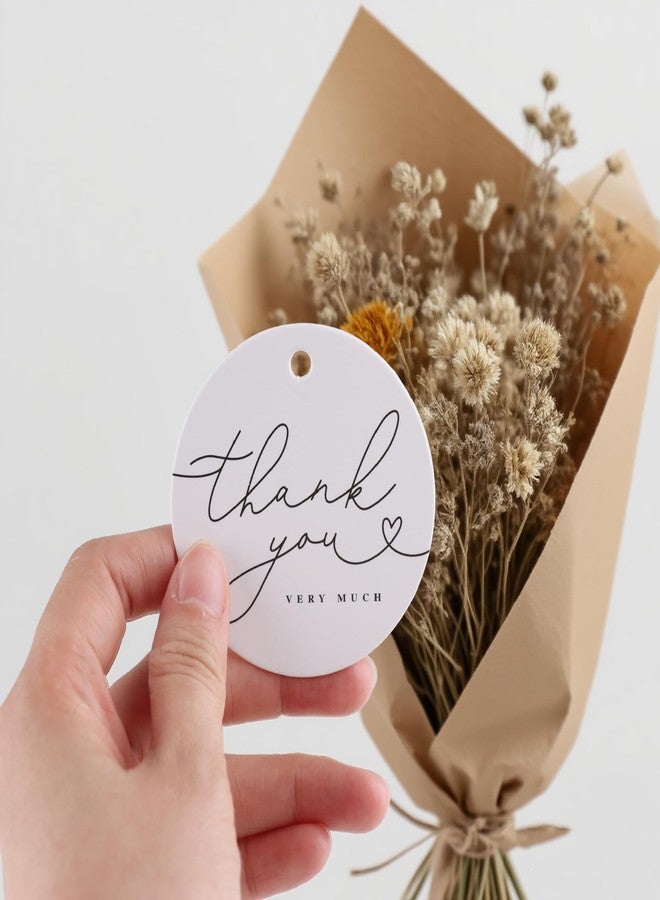 Kexinglu 120 Pack Thank You Gift Tags, 2.5" x 2.5" Round Pre-Punched Hole Hanging Bag Tag for Party Favors (Ribbon/Twine String is NOT Included) - Image 2